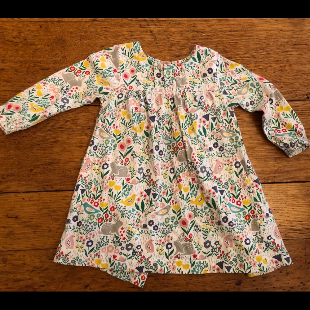 Baby Boden cotton button down bunny dress